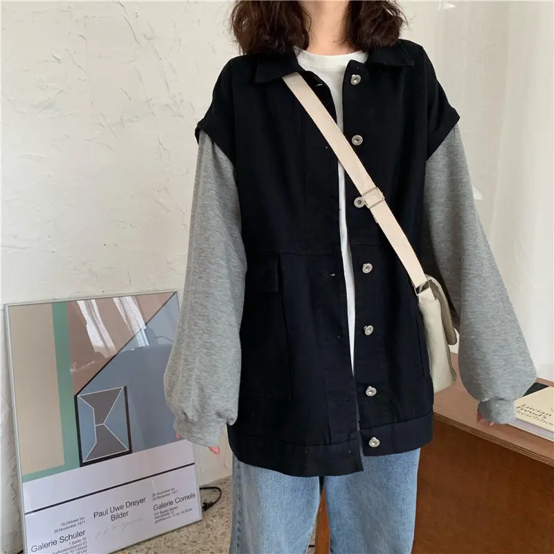 HziriP Casual Patchwork Streetwear Color-Hit Female Pockets Loose Outerwear Stylish Chic Autumn Women Mid-Length All-Match Coat
HziriP Casual Patchwork Streetwear Color-Hit Female Pockets Loose Outerwear Stylish Chic Autumn Women Mid-Length All-Match Coat