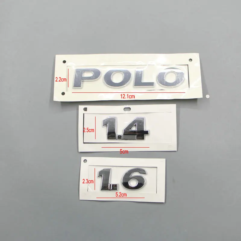 OEM coche trasero la tapa del tronco cromo plata emblema etiqueta insignia logotipo de VW Polo 0 1 4 6 ABS etiqueta|Эмблемы| |