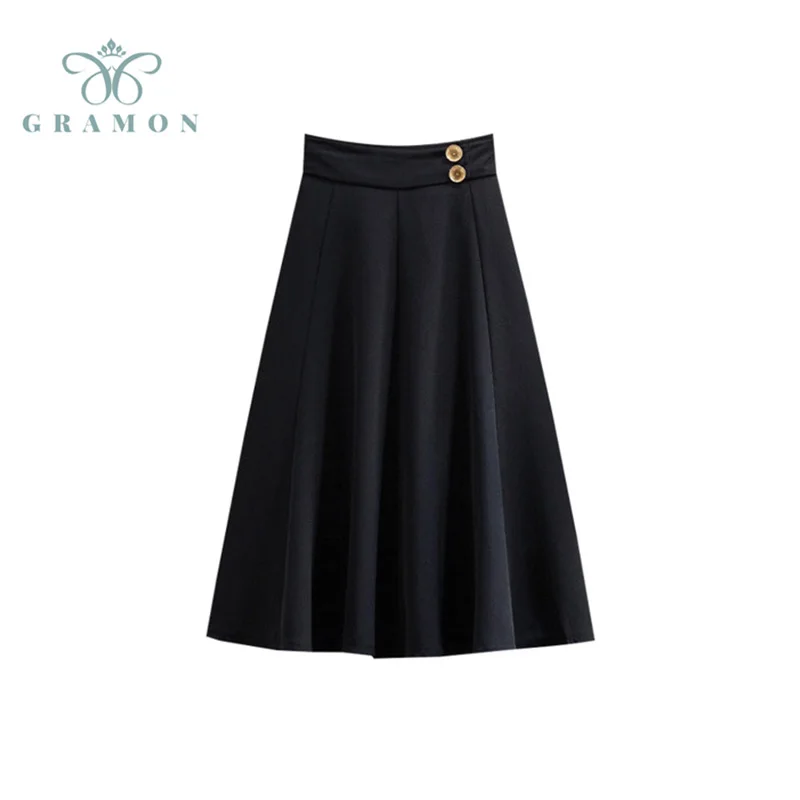 2021 Summer New Women Skirts High Waist A-Line Button Pleat Elegant Skirts Plus Size Korean Simplicity Retro Fashion Vestidos
2021 Summer New Women Skirts High Waist A-Line Button Pleat Elegant Skirts Plus Size Korean Simplicity Retro Fashion Vestidos