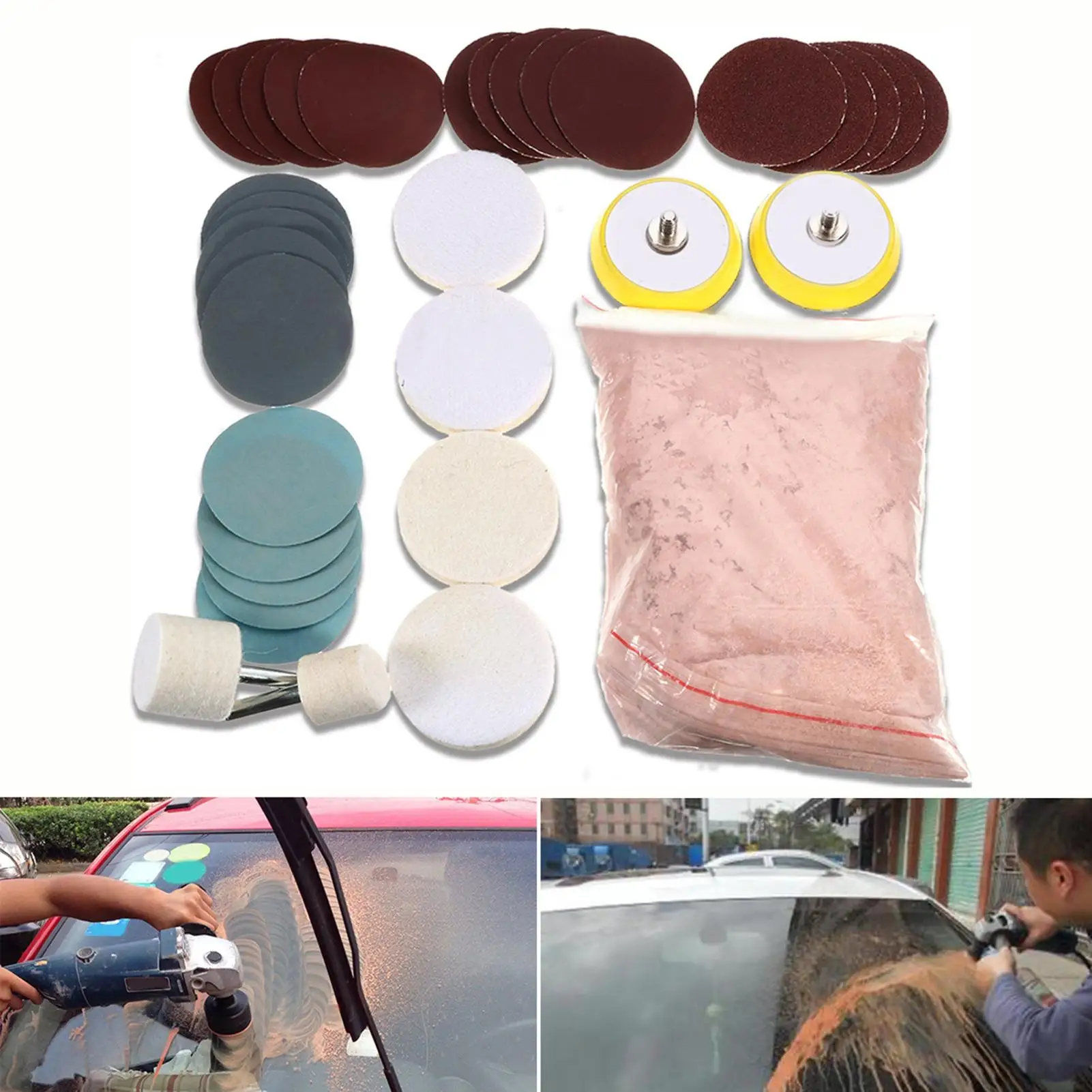 34Pcs/Set Windscreen Repair Tool Glass Polishing Kit Window Scratch Remover Universal Car Styling Accessories
34Pcs/Set Windscreen Repair Tool Glass Polishing Kit Window Scratch Remover Universal Car Styling Accessories