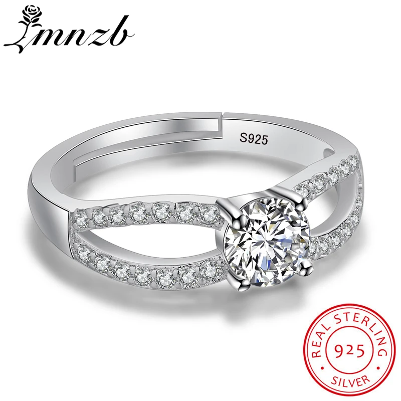LMNZB Solid Real 925 Sterling Silver Rings With 5.25mm CZ Zircon for Women Matching Rings Adjustable Ring Jewelry Gift LR241
LMNZB Solid Real 925 Sterling Silver Rings With 5.25mm CZ Zircon for Women Matching Rings Adjustable Ring Jewelry Gift LR241