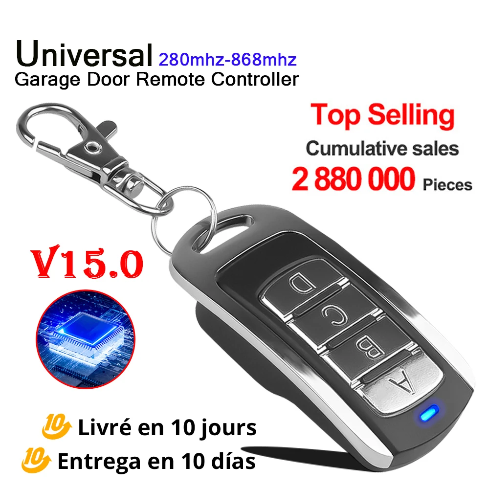 Garage Door Remote Control Duplicator 280MHz-868MHz Multi-Frequency Code Grabber Clone Gate Remote Control Garage Door Opener
Garage Door Remote Control Duplicator 280MHz-868MHz Multi-Frequency Code Grabber Clone Gate Remote Control Garage Door Opener