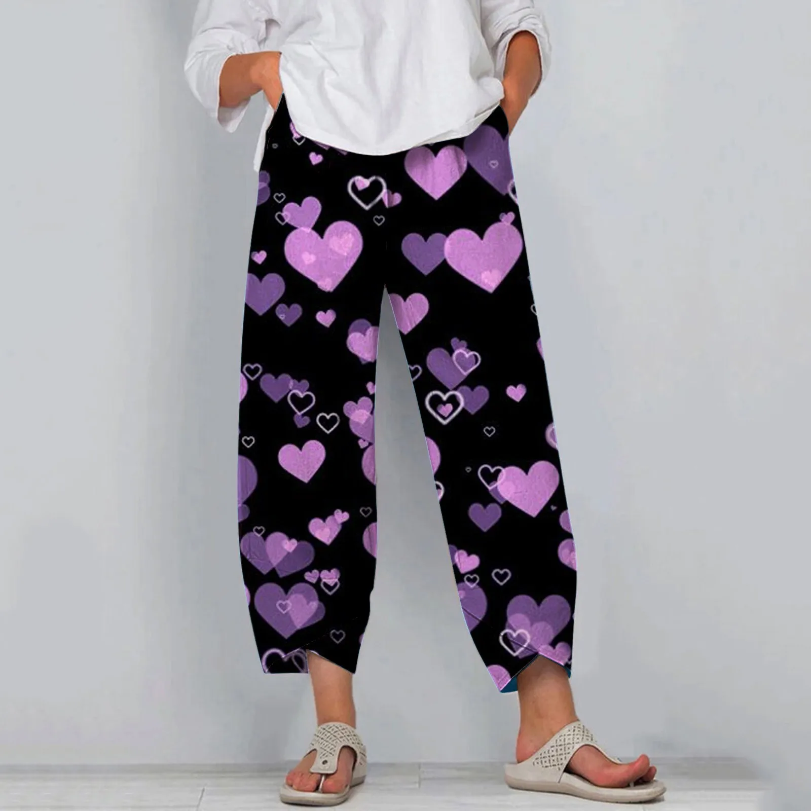 Korean Fashion Loose Womens Pants Heart Print Wide Leg Trousers Long Stretch Pants Loose Valentine's Day Sweatpants Pants 4
Korean Fashion Loose Womens Pants Heart Print Wide Leg Trousers Long Stretch Pants Loose Valentine's Day Sweatpants Pants 4