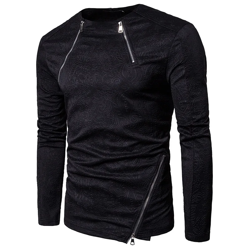 Men's sweater oblique zipper solid color big body embossed pattern Fashion Pullover men's sweater Spring and Autumn
Men's sweater oblique zipper solid color big body embossed pattern Fashion Pullover men's sweater Spring and Autumn