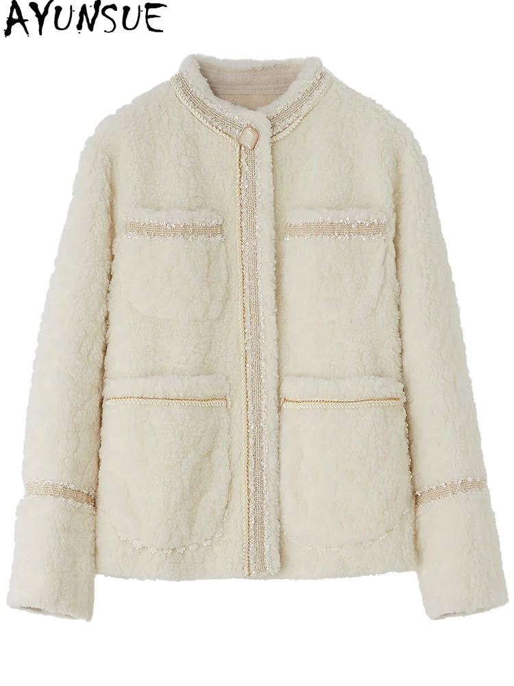 Sheep Shearling Coat Female Autumn Winter Short Light Fur Coats Women Wool Jackets Elegant Casaco Feminino Gxy122
Sheep Shearling Coat Female Autumn Winter Short Light Fur Coats Women Wool Jackets Elegant Casaco Feminino Gxy122