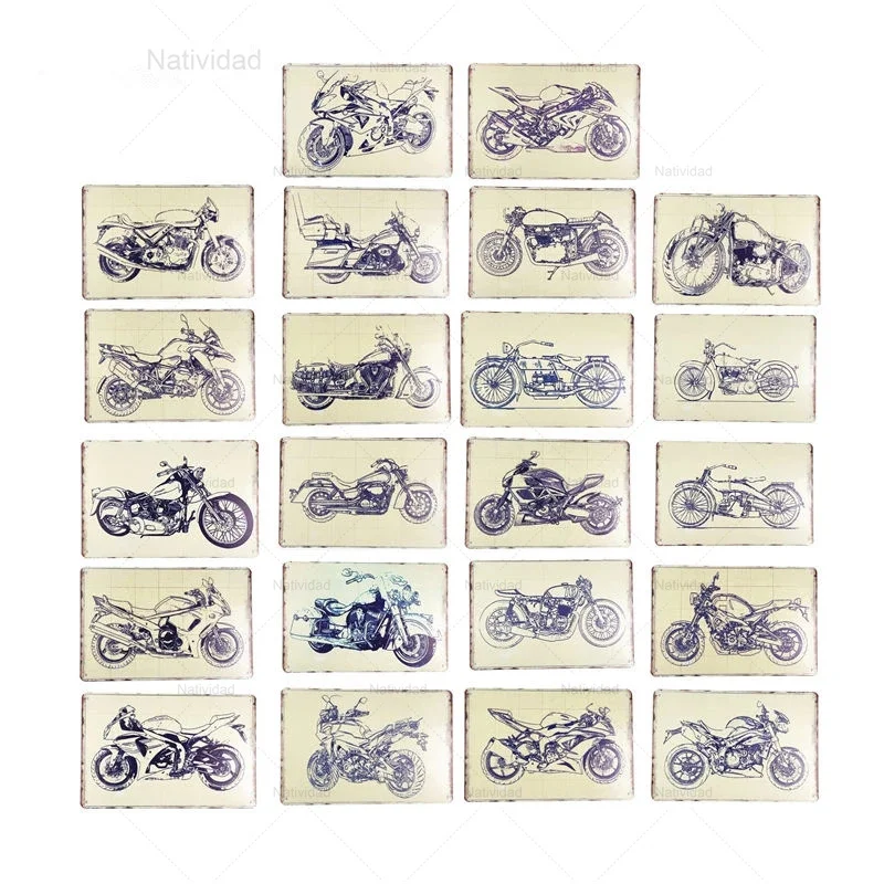 Vintage Motorcycle Metal Signs Retro Bar Car Shop Garage Motor Club Posters Tin Sign Home Wall Decoration Plate Plaque 20X30 Cm
Vintage Motorcycle Metal Signs Retro Bar Car Shop Garage Motor Club Posters Tin Sign Home Wall Decoration Plate Plaque 20X30 Cm