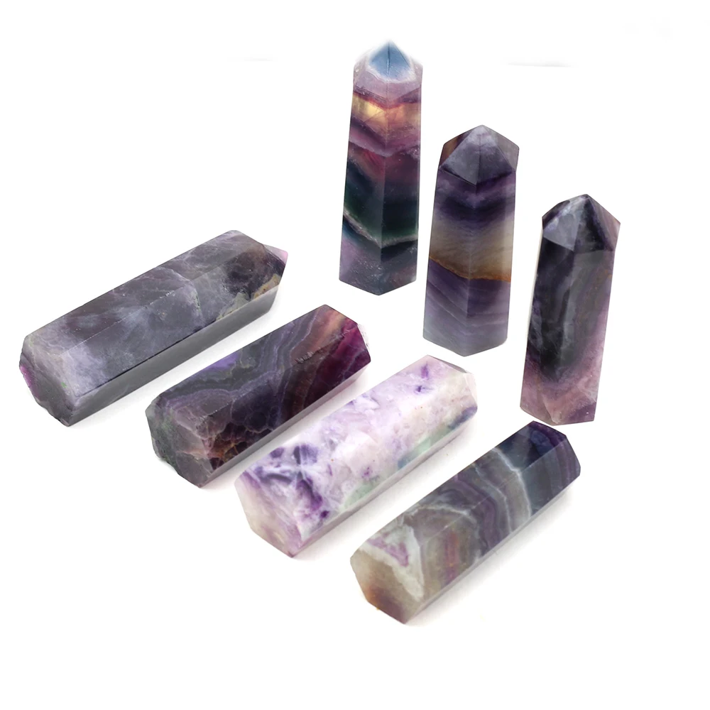 Natural Crystal Stone Fluorite Rough Mineral Specimen Agate Gemstone Crystal Tower Hexagonal Prism Shape Decoration Ornaments
Natural Crystal Stone Fluorite Rough Mineral Specimen Agate Gemstone Crystal Tower Hexagonal Prism Shape Decoration Ornaments