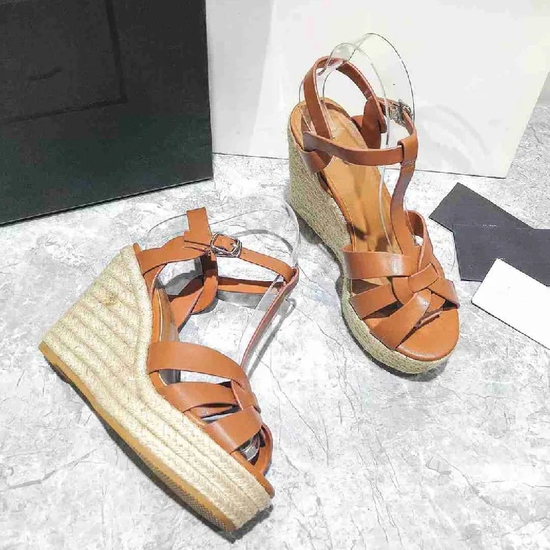 Prova Perfetto2020 New Women's Straw Woven Wedge Platform Sandals Real Sheepskin Lining and Rubber Abrasion-Resistant Sole
Prova Perfetto2020 New Women's Straw Woven Wedge Platform Sandals Real Sheepskin Lining and Rubber Abrasion-Resistant Sole