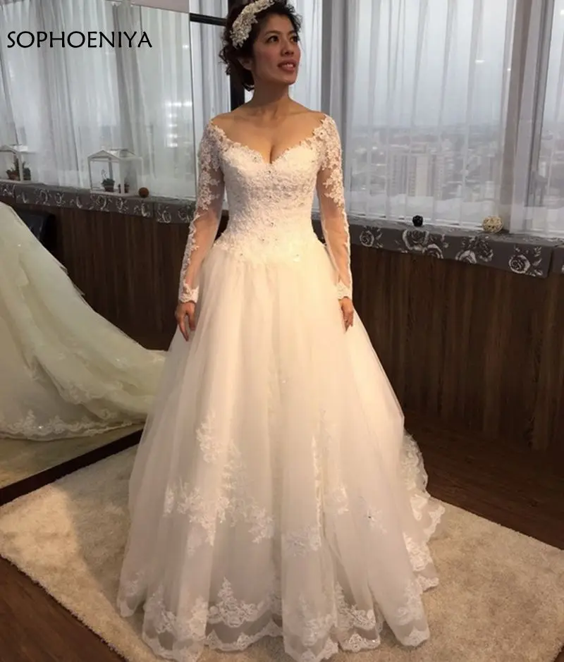 Custom Made Long Sleeves Appliques Wedding dress 2021 vestido de noiva Luxury Bridal Ball Gown Wedding gowns Vestido de novia
Custom Made Long Sleeves Appliques Wedding dress 2021 vestido de noiva Luxury Bridal Ball Gown Wedding gowns Vestido de novia