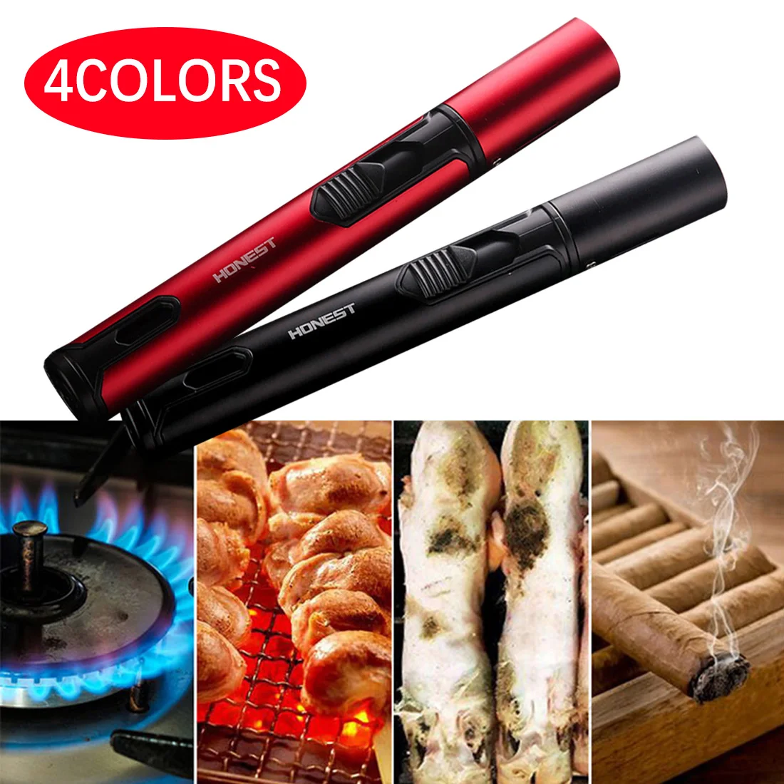 Metal Torch Gas Lighters Windproof Lighter Cigar Butane Lighters Spray Gun Portable Jet Lighter for Outdoor Kitchen
Metal Torch Gas Lighters Windproof Lighter Cigar Butane Lighters Spray Gun Portable Jet Lighter for Outdoor Kitchen