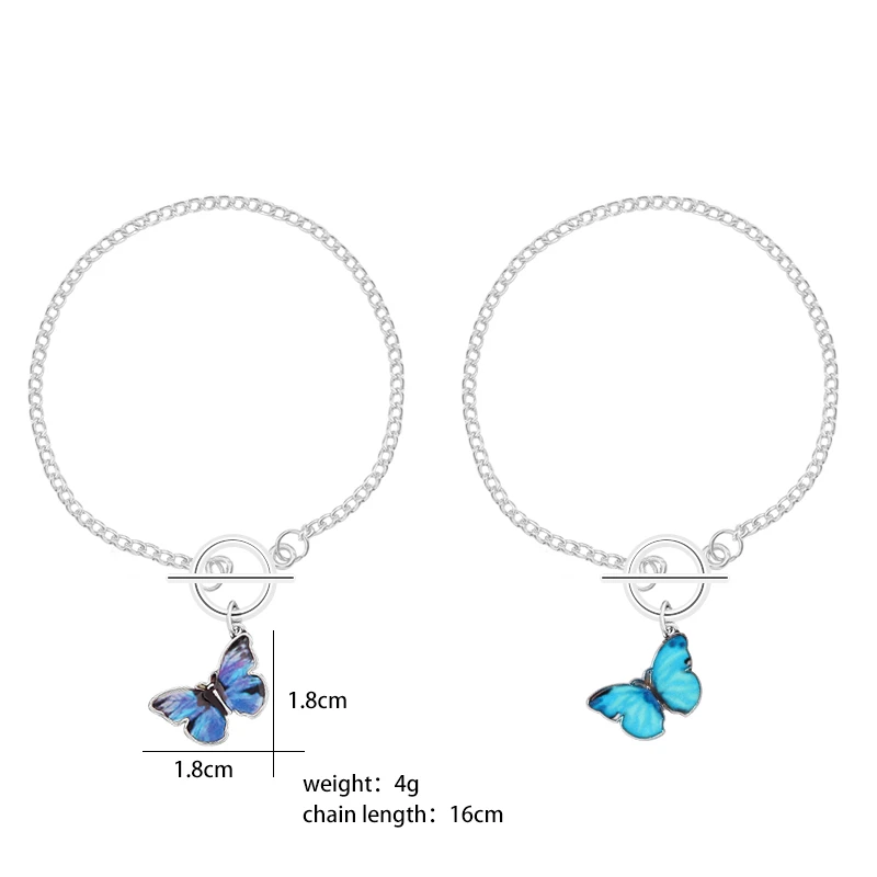 Hot Selling Charm Bracelet Female Blue Butterfly Pendant Alloy Metal Rhinestone Hand Chain Men And Women Fashion Jewelry Gift
Hot Selling Charm Bracelet Female Blue Butterfly Pendant Alloy Metal Rhinestone Hand Chain Men And Women Fashion Jewelry Gift