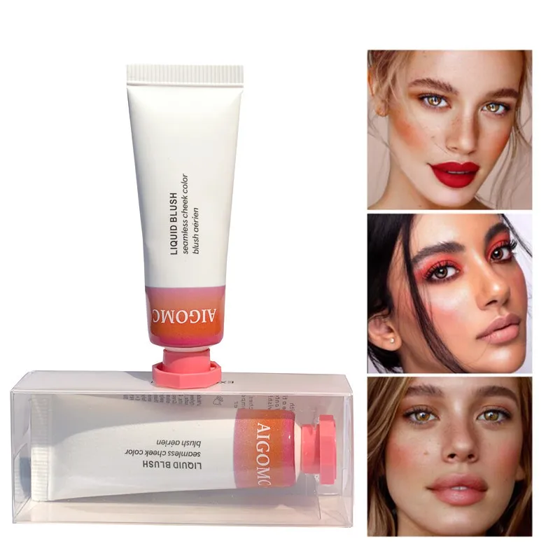 

6 Colors Liquid Blush Cosmetics Blusher Gel Creamy Rouge Long Lasting Natural Cheek Blush Face Contour Makeup Peach
