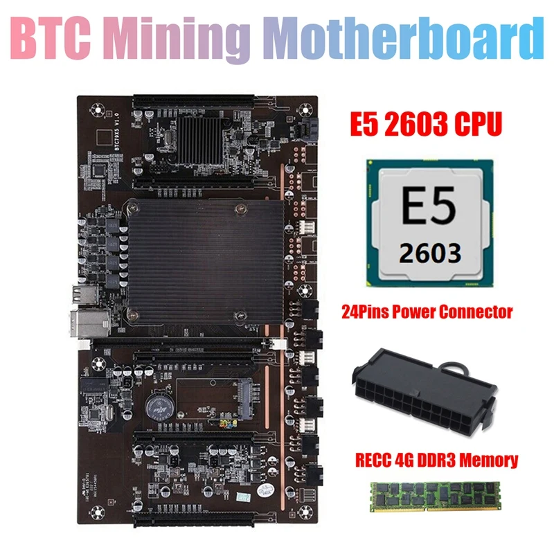 Материнская плата X79 для майнинга BTC с процессором E5 2603 + RECC 4G DDR3 ОЗУ + 24-контактный разъем, поддержка 3060 3070 3080 GPU для майнинга BTC
Материнская плата X79 для майнинга BTC с процессором E5 2603 + RECC 4G DDR3 ОЗУ + 24-контактный разъем, поддержка 3060 3070 3080 GPU для майнинга BTC