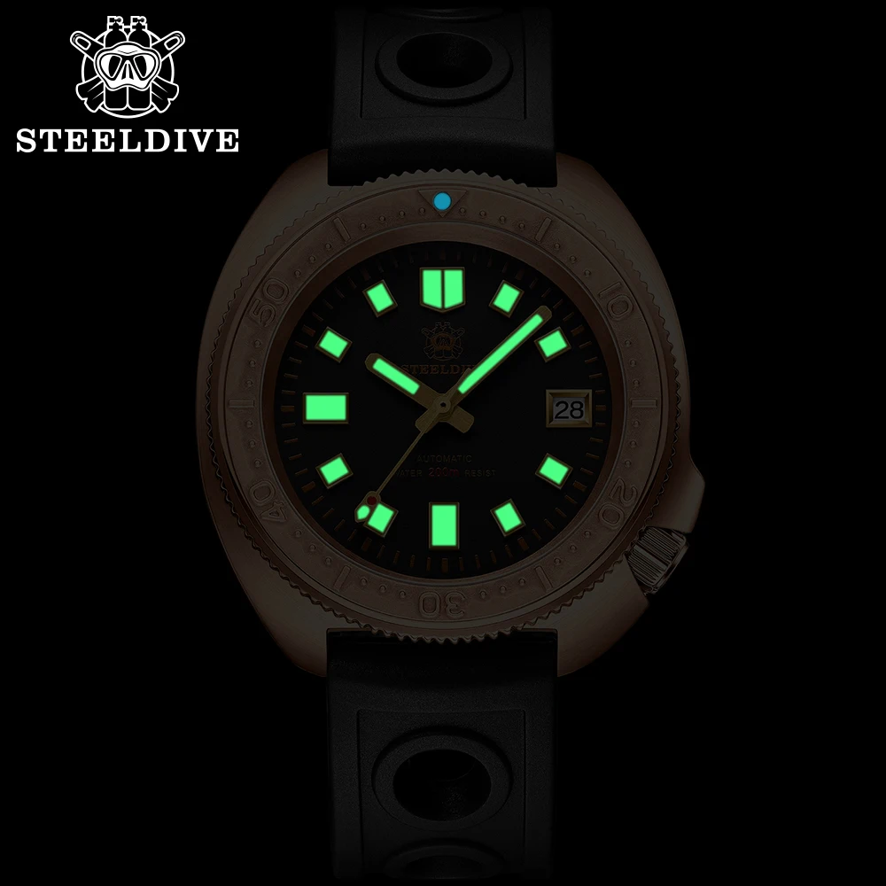 STEELDIVE SD1970S Mens Mechanical Watch CUSN8 Solid Bronze Case Ceramic Bezel Luminous NH35 Automatic Turtle Dive Watch for Men
STEELDIVE SD1970S Mens Mechanical Watch CUSN8 Solid Bronze Case Ceramic Bezel Luminous NH35 Automatic Turtle Dive Watch for Men