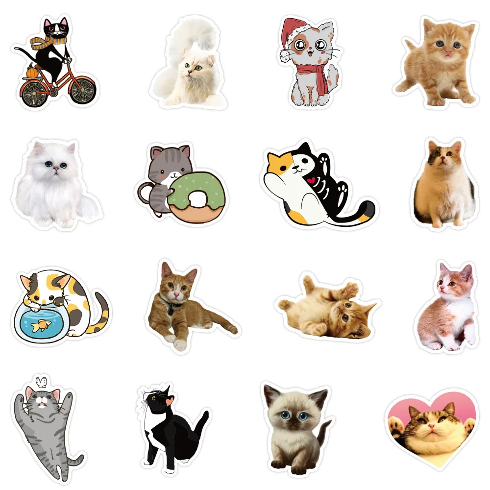 50 шт. милый кот стикер s для компьютера ноутбук Kawaii Ragdoll персидская Наклейка