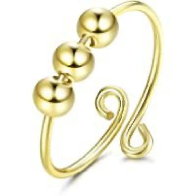 Anxiety Relief Ring Spinner Bead Open Ring For Men Women Geometric Tiny Beads Coil Spiral Rotating Freely Anti Stress Jewelry
Anxiety Relief Ring Spinner Bead Open Ring For Men Women Geometric Tiny Beads Coil Spiral Rotating Freely Anti Stress Jewelry