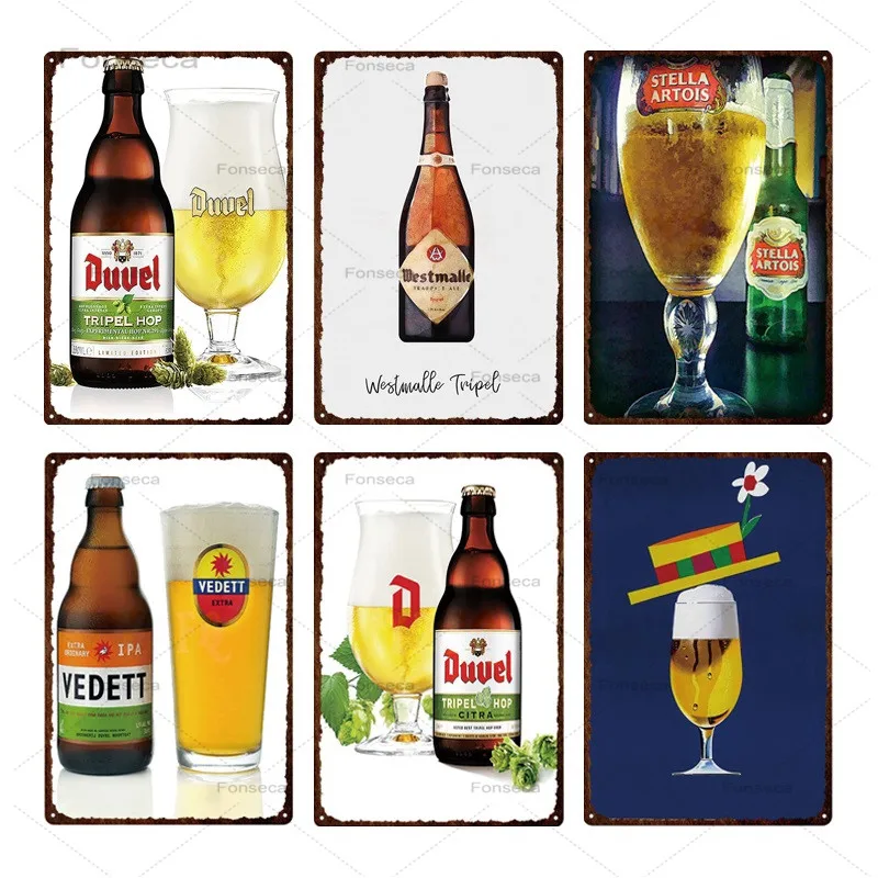 Belgian Beers Tin Signs Metal Plate Pub Decoration Vintage Wall Art Beer Wine Iron Painting Home Decor Metal Sign 20x30cm
Belgian Beers Tin Signs Metal Plate Pub Decoration Vintage Wall Art Beer Wine Iron Painting Home Decor Metal Sign 20x30cm