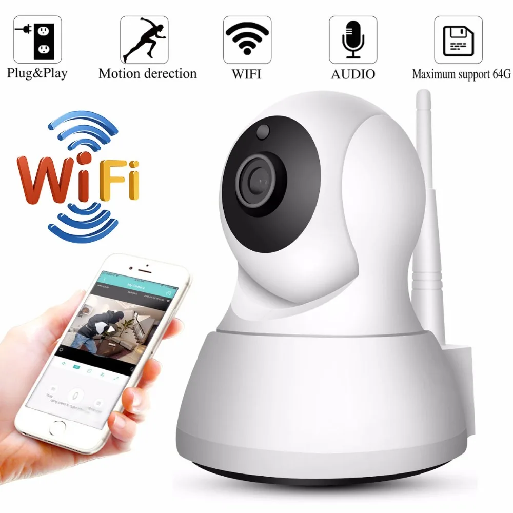 IP камера видеонаблюдения 720P HD Wi Fi двустороннее аудио ночное видение|Камеры