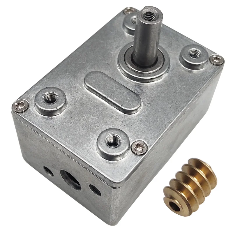 

Metal Worm Reduction Gearbox Reduction Ratio 40/65/90/150/260/340/600/1000 Reversible For Motors With a Shaft Diameter of 2MM