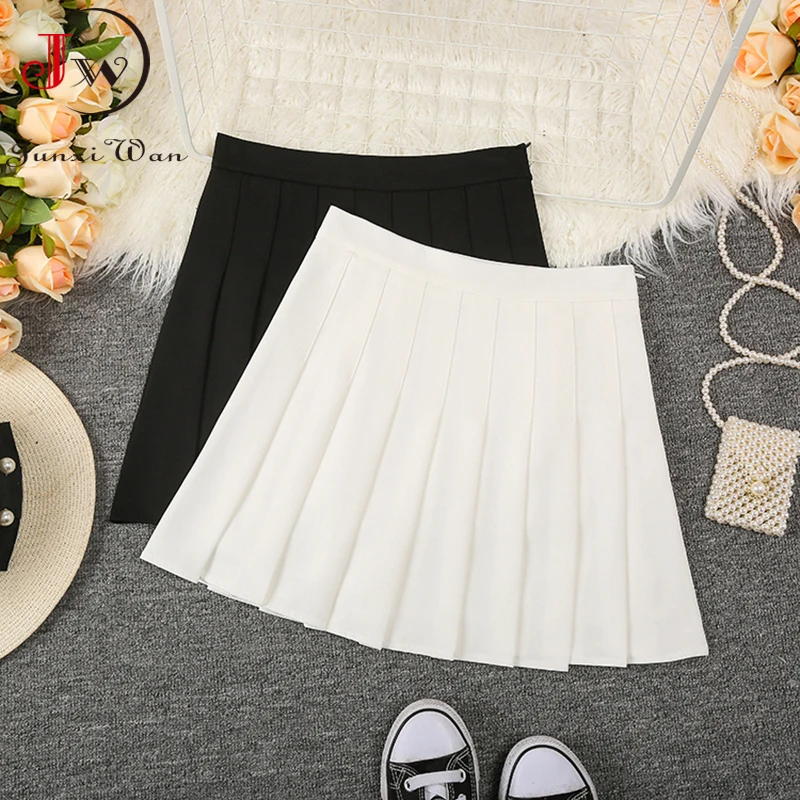 Women Summer Pleated Skirts Shorts High Waist Solid Black White Cute Sweet Korean Student Girls Mini Skirt Faldas
Women Summer Pleated Skirts Shorts High Waist Solid Black White Cute Sweet Korean Student Girls Mini Skirt Faldas