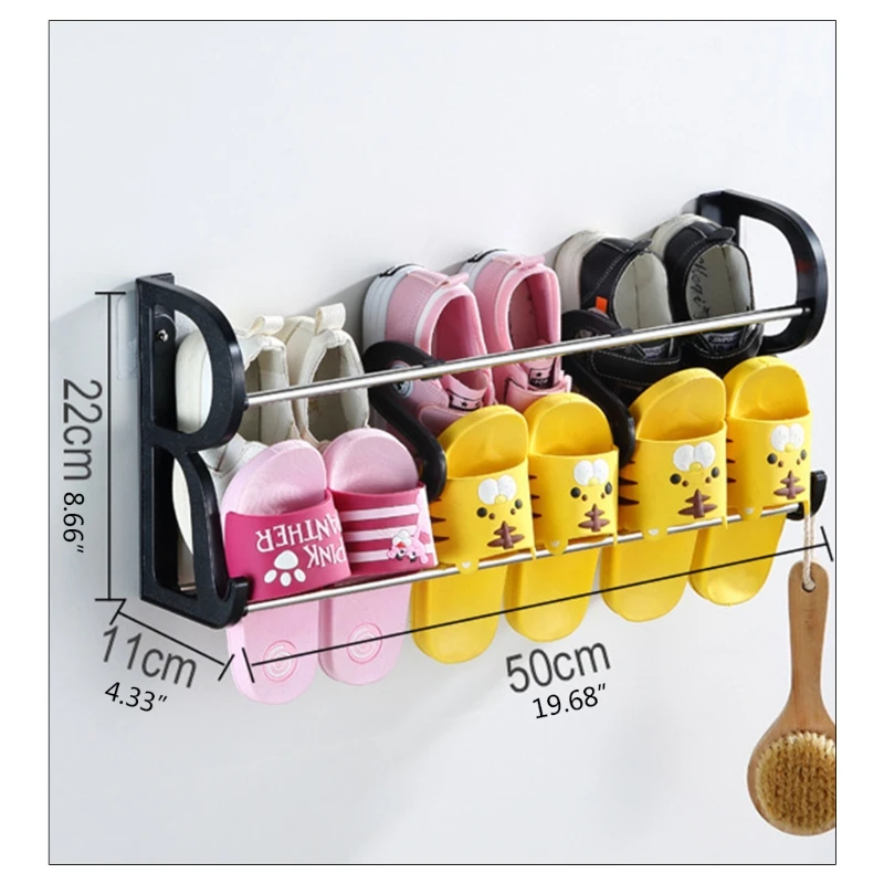 J60C 3pcs Over the Door Shoe Rack Organizer Stainless Steel Shoe Storage Shelf Wall Mounted Hanger Holder for Entryway No
J60C 3pcs Over the Door Shoe Rack Organizer Stainless Steel Shoe Storage Shelf Wall Mounted Hanger Holder for Entryway No