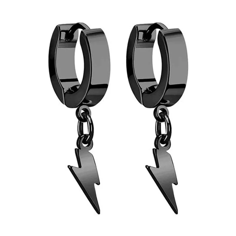 Punk hip hop stainless steel thunderbolt lightning hanging embracing hoop earrings gift for young men and girls earring korean
Punk hip hop stainless steel thunderbolt lightning hanging embracing hoop earrings gift for young men and girls earring korean