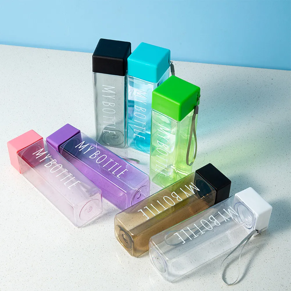 450ML Square Frosted Plastic Water Cup Matte Outdoor Sports Bottles Leak Proof With Portable Rope Simple Personality Handy Cup
450ML Square Frosted Plastic Water Cup Matte Outdoor Sports Bottles Leak Proof With Portable Rope Simple Personality Handy Cup