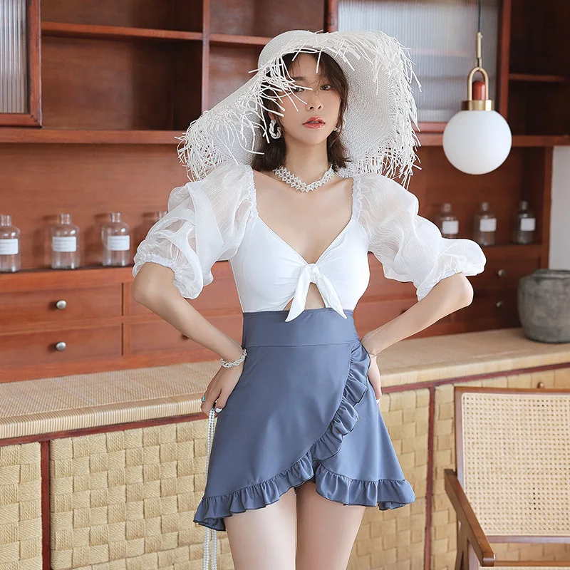 2021 New Korea Style One Piece Swimsuit Women Solid Swimwear Push Up Monokini Skirted Swim Suit Ruffle Trikini Pad Bathing Suit
2021 New Korea Style One Piece Swimsuit Women Solid Swimwear Push Up Monokini Skirted Swim Suit Ruffle Trikini Pad Bathing Suit