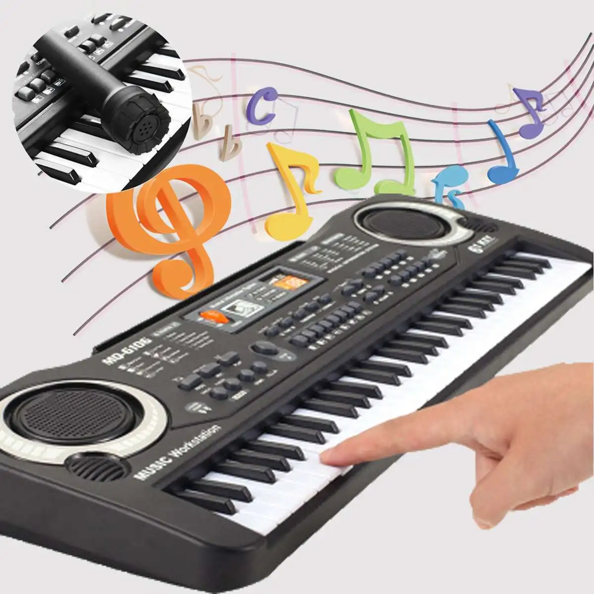 61 Keys Digital Music Electronic Keyboard Key Board Electric Piano Children Gift US Plug Educational Toy Musical Instrument 
61 Keys Digital Music Electronic Keyboard Key Board Electric Piano Children Gift US Plug Educational Toy Musical Instrument