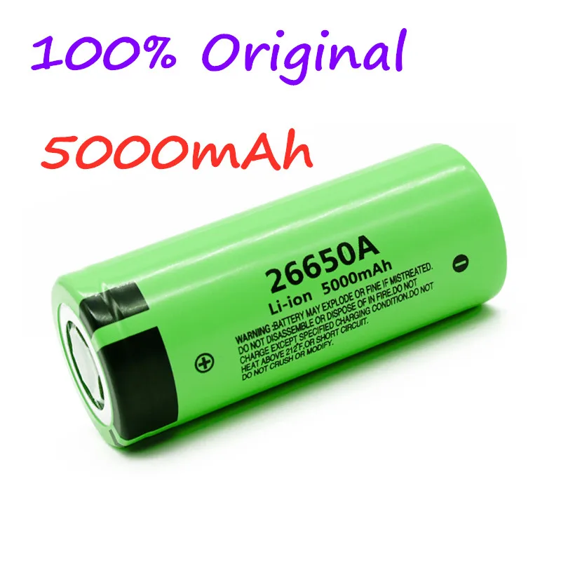 20PCS 3.7V 26650 Battery 5000mAh Li-ion Rechargeable Battery For 26650A LED Flashlight Torch Li-ion Battery accumulator battery
20PCS 3.7V 26650 Battery 5000mAh Li-ion Rechargeable Battery For 26650A LED Flashlight Torch Li-ion Battery accumulator battery