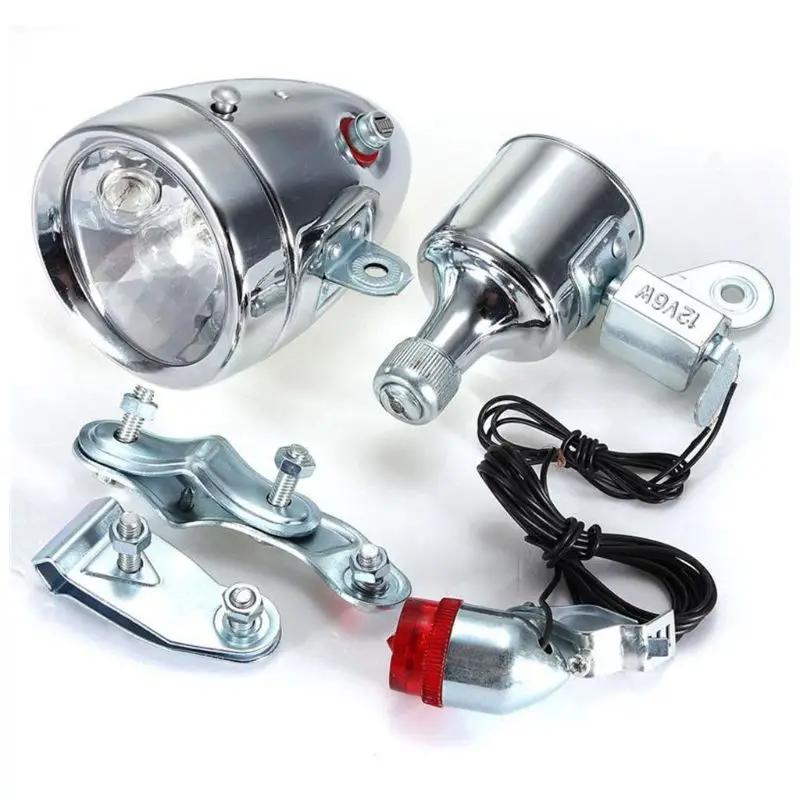 Фрикционный генератор Головной фонарь, 12 В, 6 Вт, для винтажного велосипеда
Фрикционный генератор Головной фонарь, 12 В, 6 Вт, для винтажного велосипеда