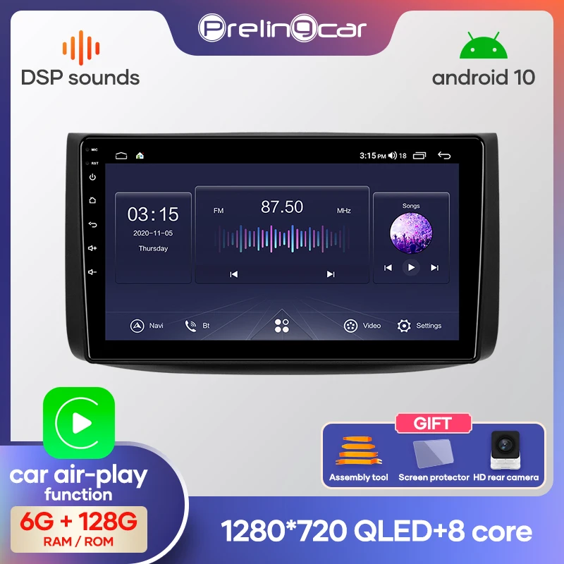 Автомагнитола Prelingcar Android 10 0 мультимедийный видеоплеер навигация GPS для Chevrolet Lova