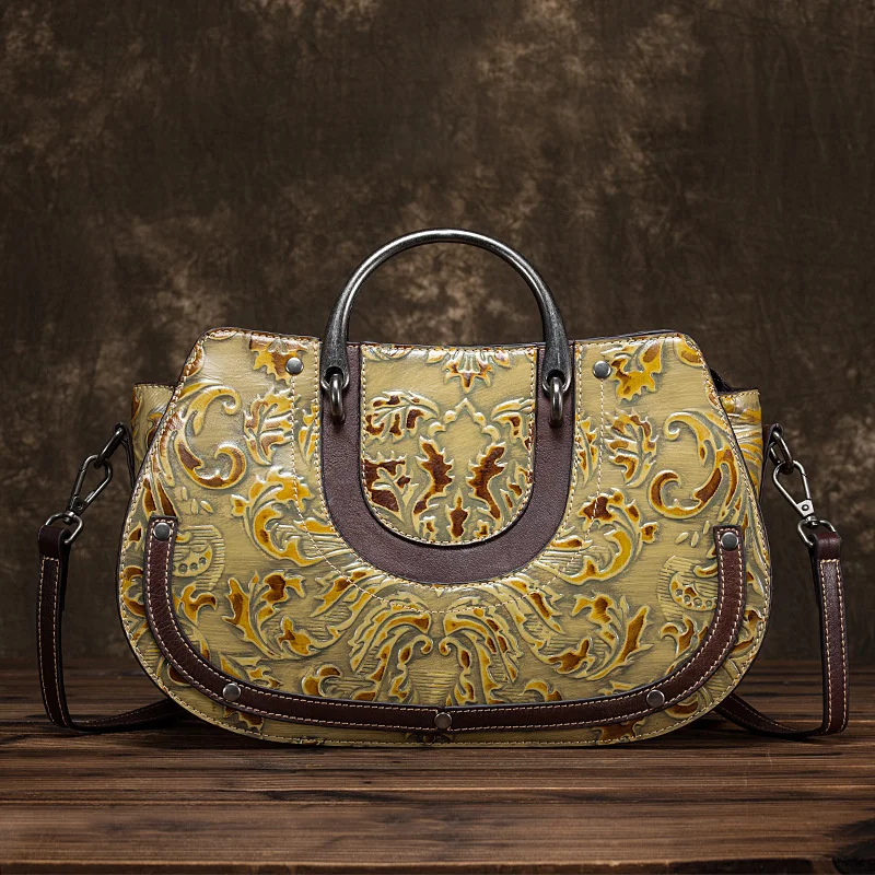 Women's big bag fashion craft color polishing women's bag handbag top layer cow leather new embossed slant cross handbag 
Women's big bag fashion craft color polishing women's bag handbag top layer cow leather new embossed slant cross handbag