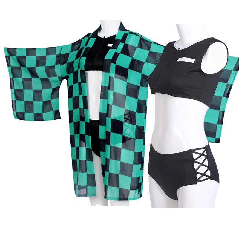 Summer Anime Demon Slayer Swimsuit Kimetsu no Yaiba Cosplay Costume Kamado Tanjirou Bathing Suit Beach Swimwear Kimono Suit Girl
Summer Anime Demon Slayer Swimsuit Kimetsu no Yaiba Cosplay Costume Kamado Tanjirou Bathing Suit Beach Swimwear Kimono Suit Girl