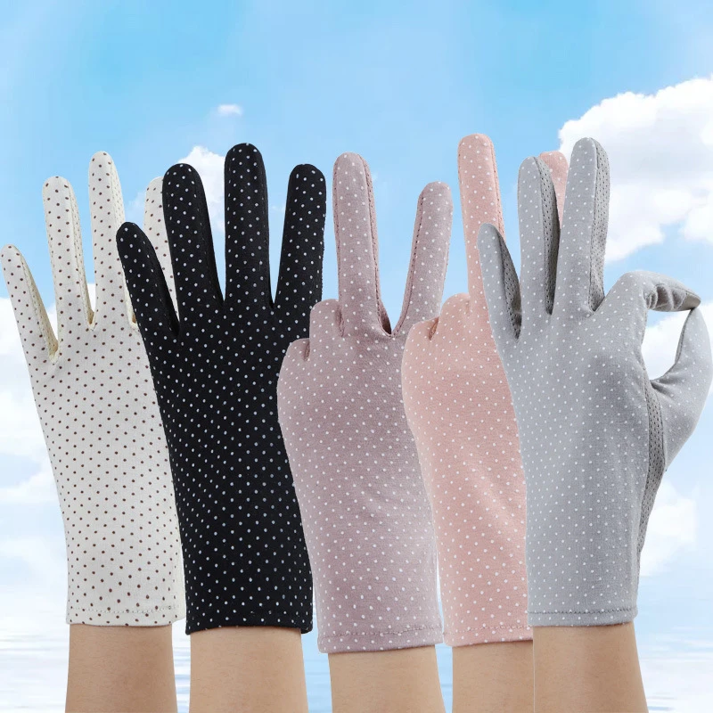 Summer Sunscreen Gloves Anti-UV Polka Dot Thin Gloves Female Touch Screen Driving Gloves Mesh Breathable Car Gloves Breathable
Summer Sunscreen Gloves Anti-UV Polka Dot Thin Gloves Female Touch Screen Driving Gloves Mesh Breathable Car Gloves Breathable