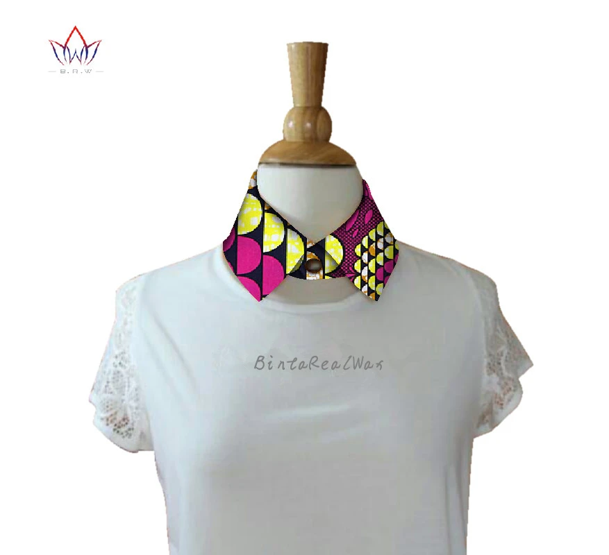 BRW Sweet African Print Collar Ankara Handmade Detachable Accessories Choker Necklaces For Women Statement Necklace WYX21 | Украшения и