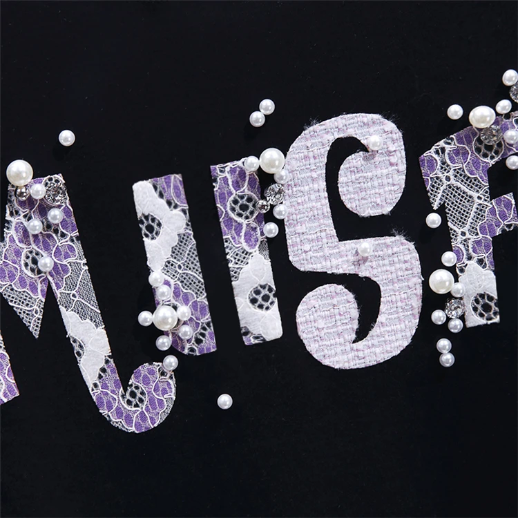 Machine Embroidery Letter Beaded Pullover White Bottom Shirt Pure Cotton Short-Sleeved Loose T-shirt Women's New Summer Top Tee
Machine Embroidery Letter Beaded Pullover White Bottom Shirt Pure Cotton Short-Sleeved Loose T-shirt Women's New Summer Top Tee