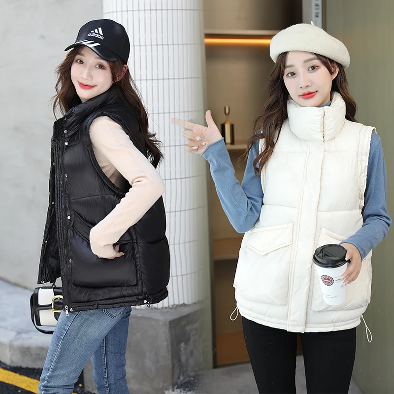 2012 Women Sleeveless Winter Women's Vest Jacket Stand Collar Casual Solid Cotton Padded Vest Female Loose Short Waistcoat
2012 Women Sleeveless Winter Women's Vest Jacket Stand Collar Casual Solid Cotton Padded Vest Female Loose Short Waistcoat