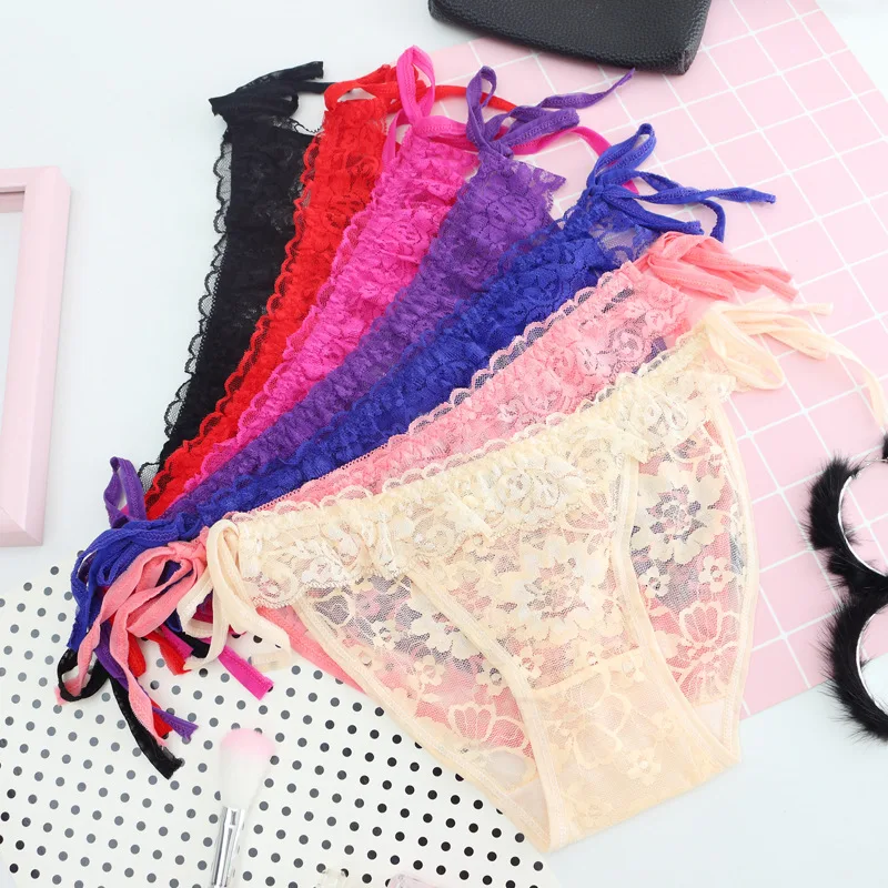 Lace Sexy Lace-up Low-waist Panties Seductive Transparent Ladies Sexy Panties Lace-up Briefs Women Underwear Women Panties
Lace Sexy Lace-up Low-waist Panties Seductive Transparent Ladies Sexy Panties Lace-up Briefs Women Underwear Women Panties
