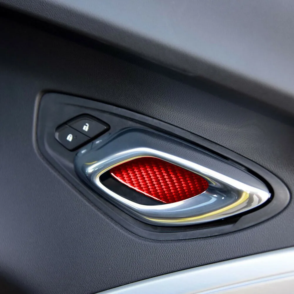 Durable And Practical 2Pcs Red Carbon Fiber Door Bowl Panel Cover Trim For Chevrolet Camaro 2017-2019
Durable And Practical 2Pcs Red Carbon Fiber Door Bowl Panel Cover Trim For Chevrolet Camaro 2017-2019