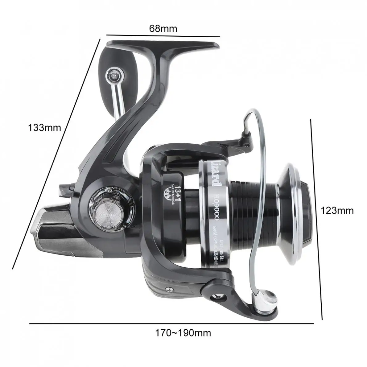 Left/Right Interchangeable 9000Series 13+1Ball Bearings 5:1:1 Spinning Fishing Reel Metal Spool 25KG Max Drag
Left/Right Interchangeable 9000Series 13+1Ball Bearings 5:1:1 Spinning Fishing Reel Metal Spool 25KG Max Drag