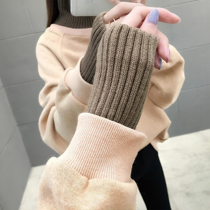 QRWR 2020 Autumn Winter Women Sweatshirt Fashion Turtleneck Pullover Loose Fake Two piece O Neck Printed Letter Sweatshirt Women
QRWR 2020 Autumn Winter Women Sweatshirt Fashion Turtleneck Pullover Loose Fake Two piece O Neck Printed Letter Sweatshirt Women