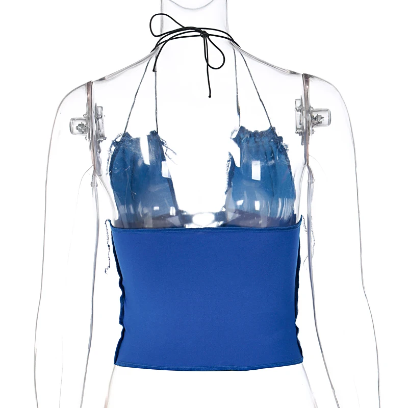 Chifirena Lace-up Spaghetti Strap Front Hollow Out Sexy Crop Tops Women Camis Top Backless Punk style Club Party Crop Top
Chifirena Lace-up Spaghetti Strap Front Hollow Out Sexy Crop Tops Women Camis Top Backless Punk style Club Party Crop Top