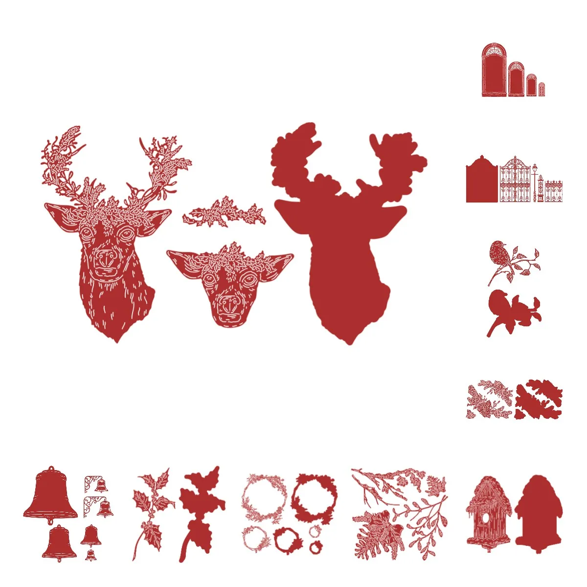 Christmas Elk Animal Flower House Cutting Dies and Stamps Scrapbook Dariy Decoration Stencil Embossing Template Diy Greeting Car
Christmas Elk Animal Flower House Cutting Dies and Stamps Scrapbook Dariy Decoration Stencil Embossing Template Diy Greeting Car