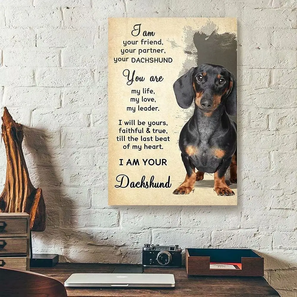 Dachshund Dog Retro Metal Tin Signs I Am Your Friend Your Partner Metal Poster Home Art Wall Decor Plaque Farm Man Cave Bathroom
Dachshund Dog Retro Metal Tin Signs I Am Your Friend Your Partner Metal Poster Home Art Wall Decor Plaque Farm Man Cave Bathroom
