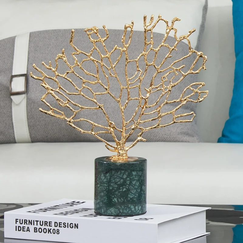 Nordic Light luxury metal home decoration crafts golden coral living room decoration model room porch cabinet decoration 
Nordic Light luxury metal home decoration crafts golden coral living room decoration model room porch cabinet decoration