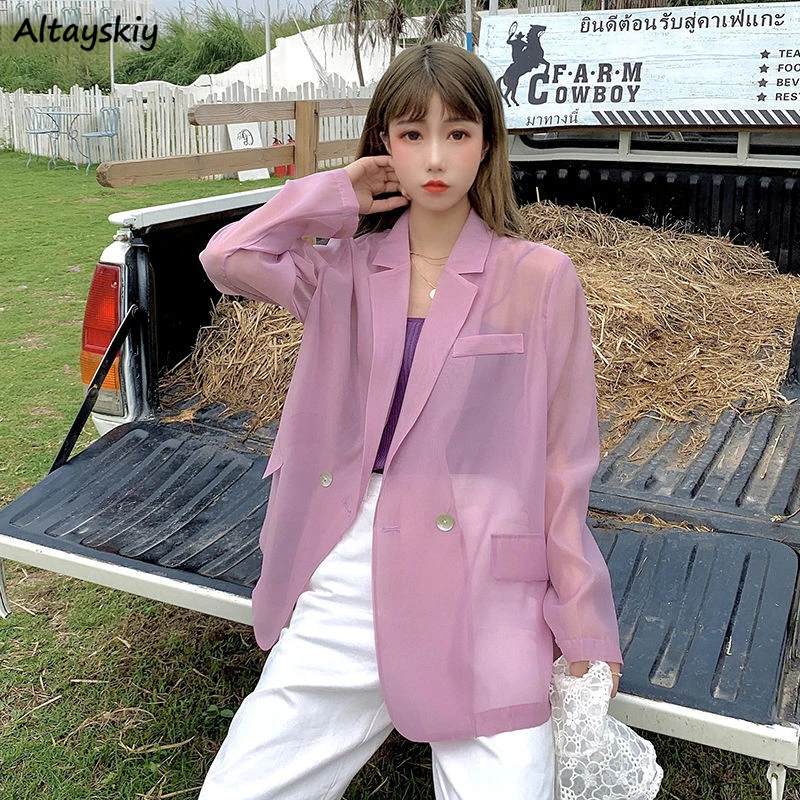 Blazers Women New Ins Korean Style Thin Perspective Sun Protection Oversize Long Sleeve Outerwear Stylish Jacket Popular Womens
Blazers Women New Ins Korean Style Thin Perspective Sun Protection Oversize Long Sleeve Outerwear Stylish Jacket Popular Womens