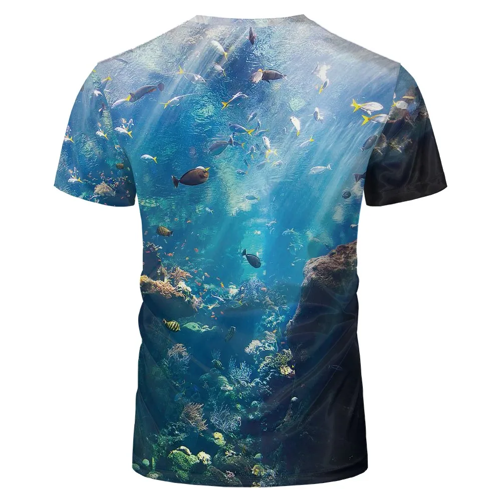 2020 European and American fashion 3D undersea world printed tshirt hip hop breathable T shirt short sleeve crew neck T-shirt 
2020 European and American fashion 3D undersea world printed tshirt hip hop breathable T shirt short sleeve crew neck T-shirt