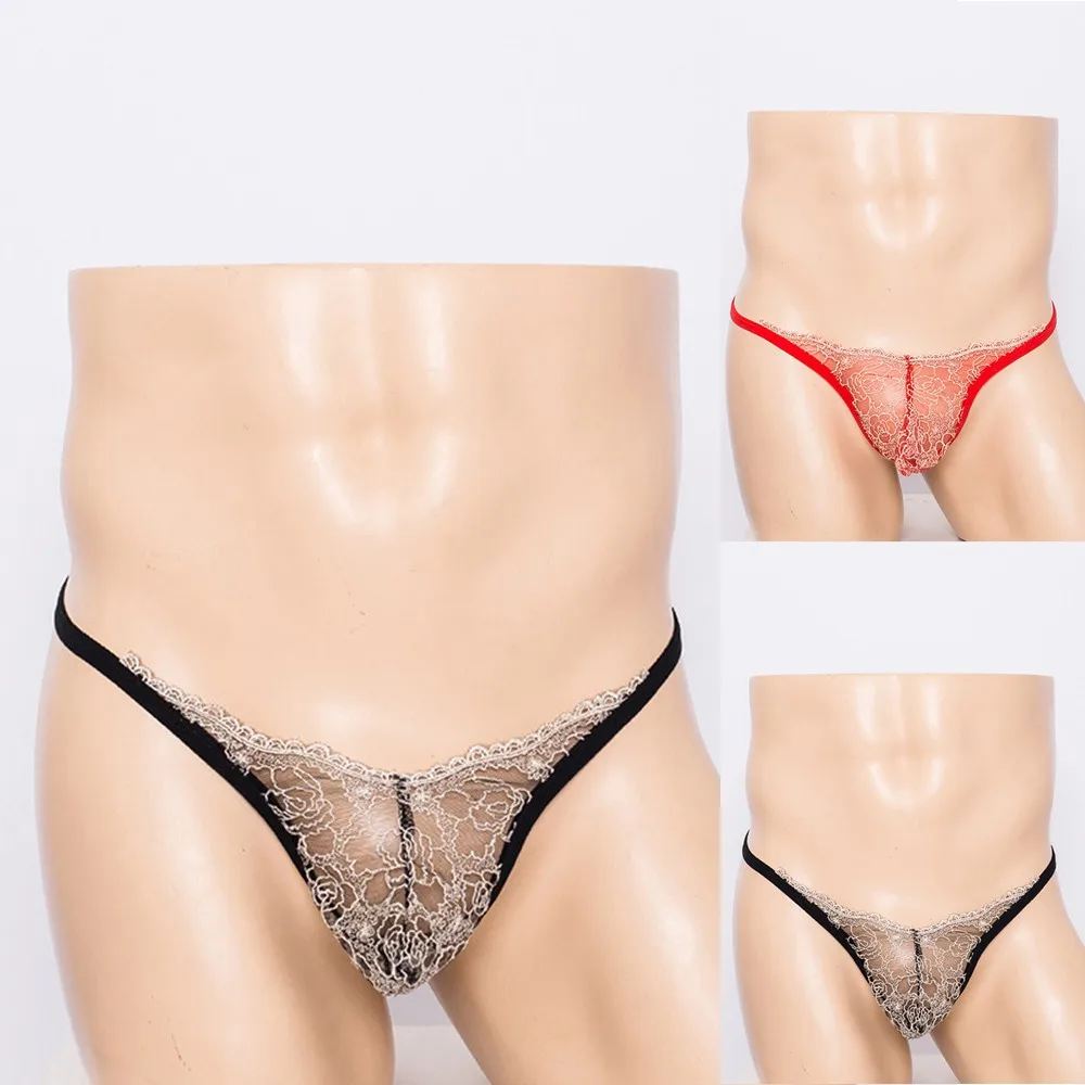 New Men Sexy Lace Transparent T-Back Briefs Thong Breathable Soft Underwear Underpants Men's Erotic Lingerie
New Men Sexy Lace Transparent T-Back Briefs Thong Breathable Soft Underwear Underpants Men's Erotic Lingerie