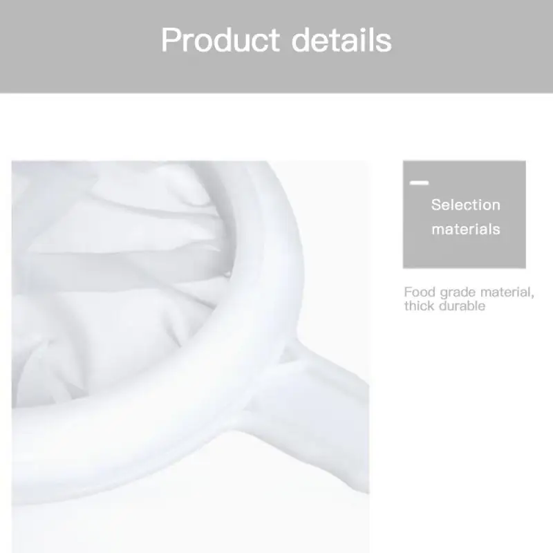 2021 Soy Milk Strainer 400 Mesh Ultra-fine Nylon Filter Mesh Bag Honey Juice Sieve With Handle Tea Coffee Colander Kitchen Tool 
2021 Soy Milk Strainer 400 Mesh Ultra-fine Nylon Filter Mesh Bag Honey Juice Sieve With Handle Tea Coffee Colander Kitchen Tool